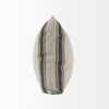 Hattie 20L x 20W Beige and Black Fabric Striped Decorative Pillow Cover thumbnail 6