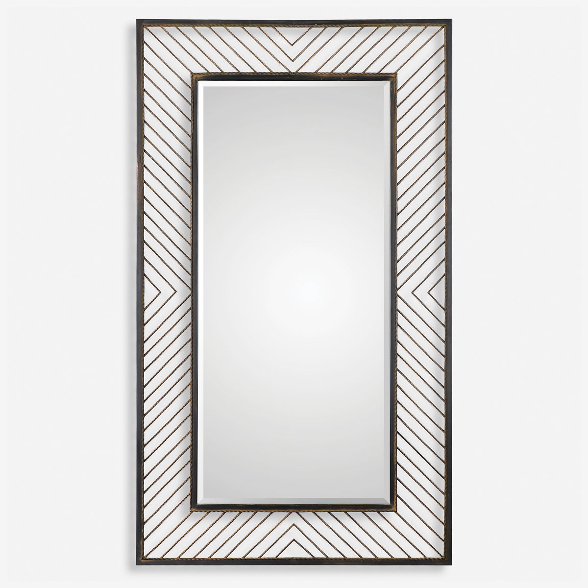 Karel Chevron Mirror, by Uttermost, 44" width x 76" height x 3" depth View 1