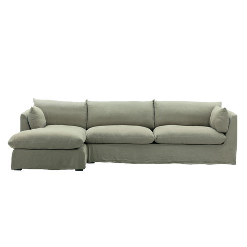 Otis 2 Piece Chaise Sectional Slipcover LAF Forest