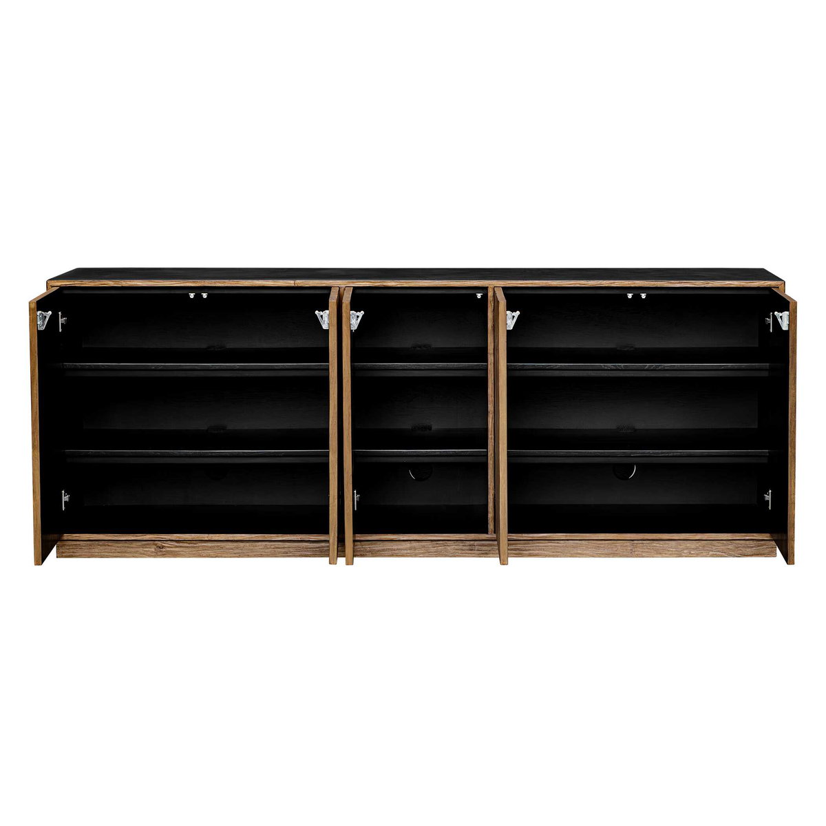 Kelvin 5 Door Wood Media Console, Furniture by Uttermost, 90.25" width x 34.25" height x 18" depth View 4