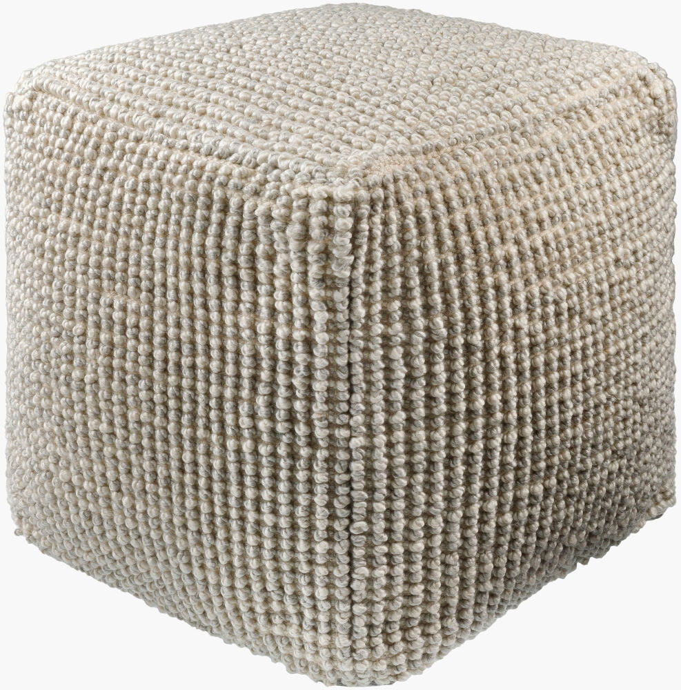 Haruko Pouf, Ottoman by Surya, 18" width x 18" height