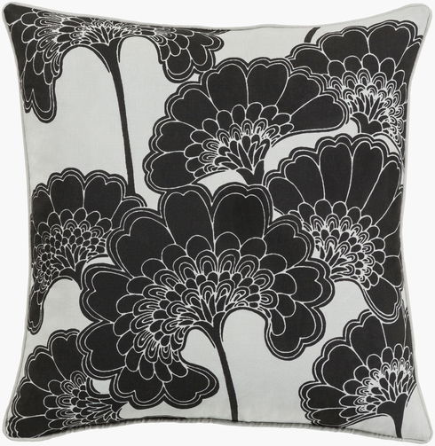 Japanese Floral Accent Pillow