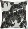 Japanese Floral Lumbar Pillow Down, Decorative Pillow by Surya, 13" length x 20" width thumbnail