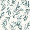 Magnolia Home Olive Branch Teal Peel & Stick Wallpaper thumbnail 0