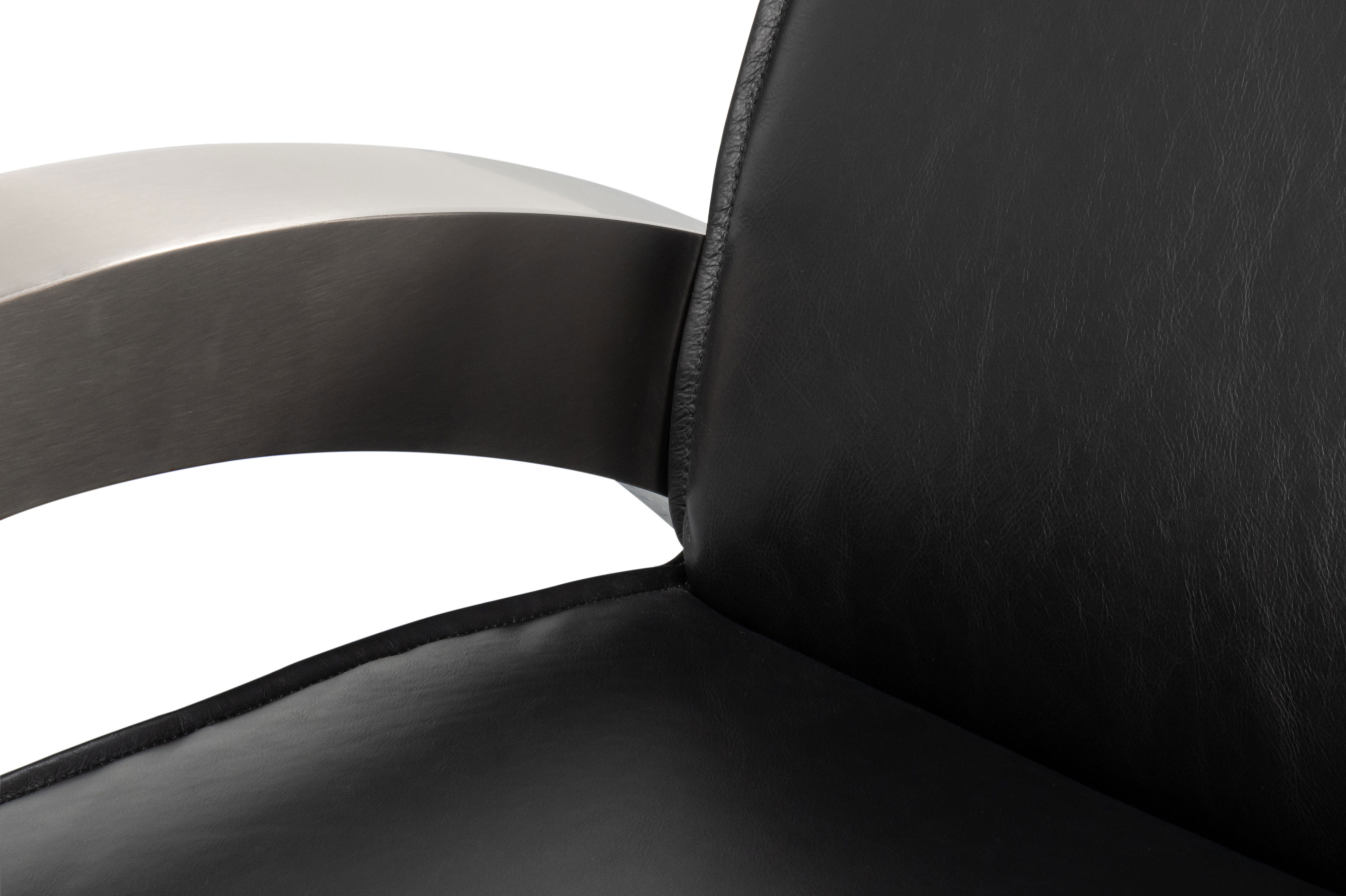 Carlisle Armchair, Leather,Onyx Black, Seating by Sarreid, 29" length x 37" width x 30" height View 18