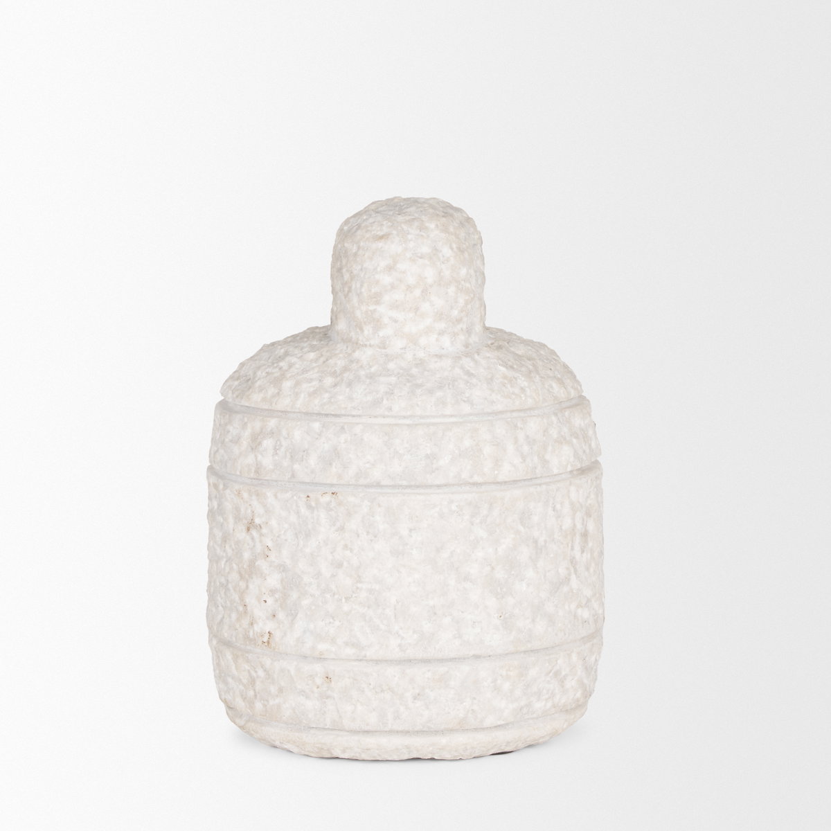 Irina Small White Marble Door Stopper, Decorative Object by Mercana, 6" length x 6" width x 8" height View 5