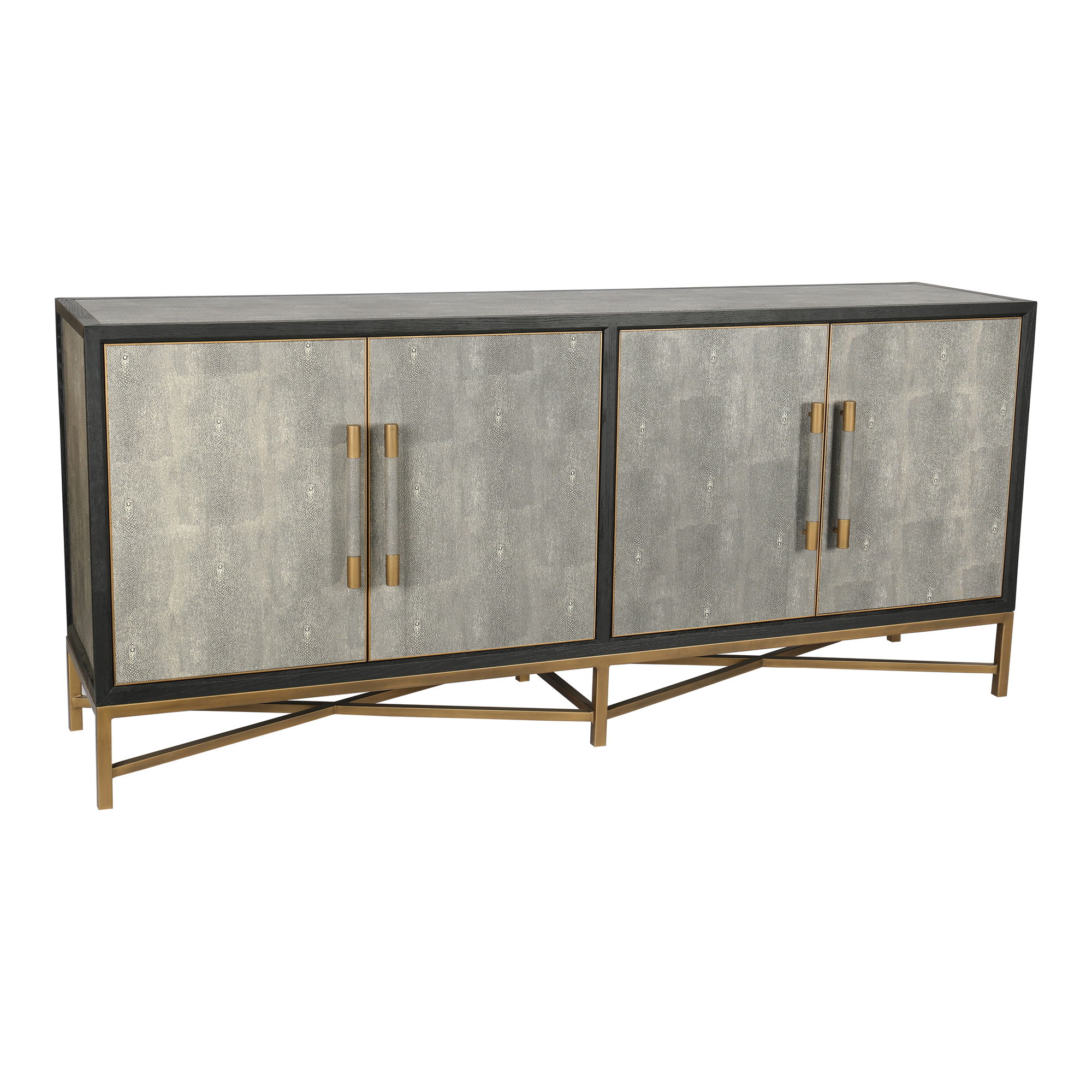 Mako Small Sideboard Grey, Cabinets & Sideboard by Moe's Home, 76" width x 34" height x 18" depth View 2