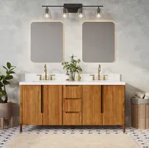 Online Designer Bathroom Trayshawn 72 In. Double Sink Whitebrook Quartz Countertop Bath Vanity