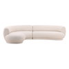 Lake Chaise Sectional Cream Performance LAF, Sectional Sofa by Dovetail, 127.87" width x 29.38" height x 95" depth thumbnail 2
