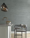 Jute Silver & Aqua Metallic Wallpaper, by York Wall, 24' length x 3' width x 0.02" depth thumbnail 2