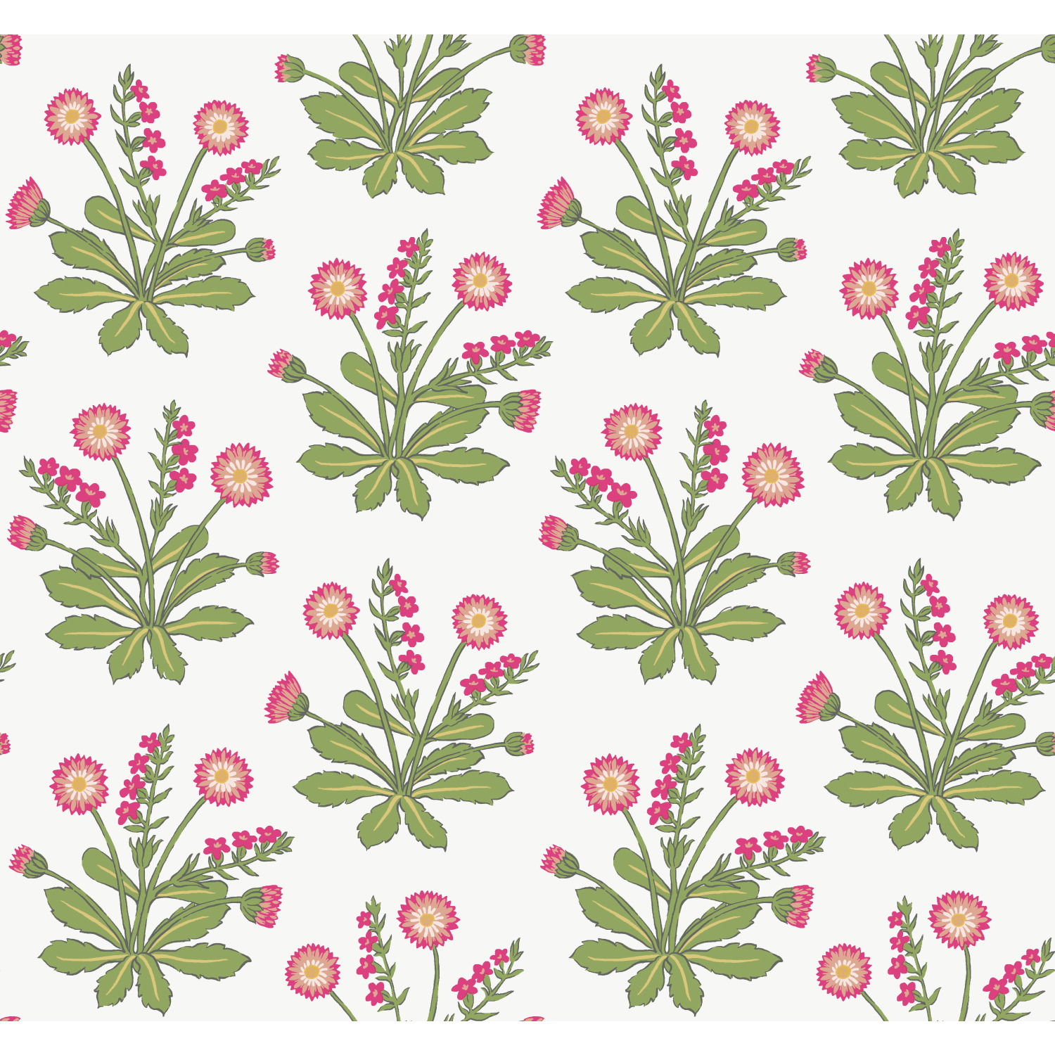 Meadow Flowers White & Rose Wallpaper large image 