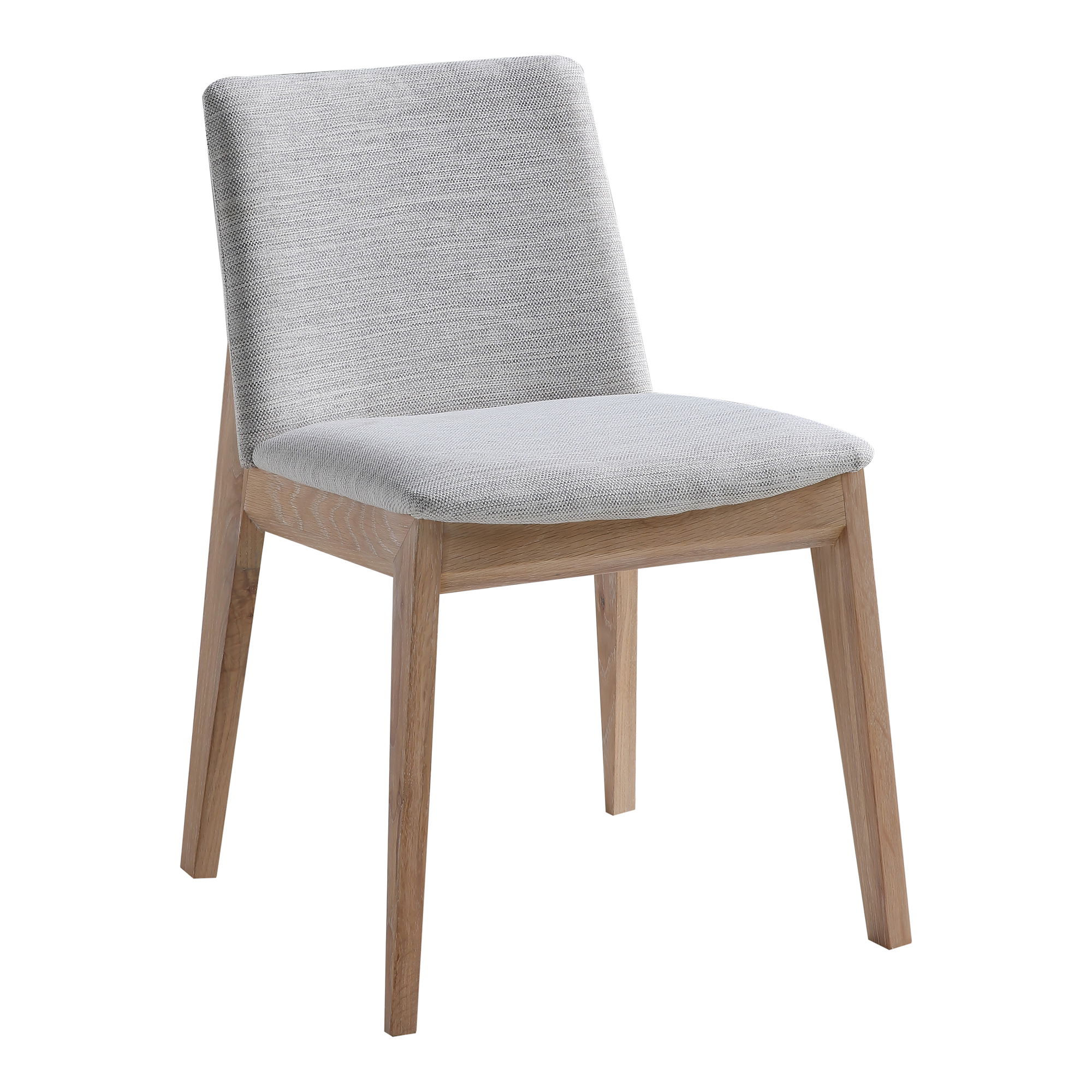 Deco Oak Dining Chair Light Grey - Set Of Two large image 