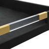 Wessex Black Shagreen Tray, Decorative Tray by Uttermost, 19" width x 2.62" height x 13.87" depth thumbnail 6