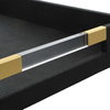 Wessex Black Shagreen Tray, Decorative Tray by Uttermost, 19" width x 2.62" height x 13.87" depth thumbnail 6