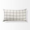 Suzanne 14x26 White/Black Square Pattern Decorative Pillow Cover, by Mercana, 14" length x 26" width x 0.2" height thumbnail 8