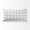 Suzanne 14x26 White/Black Square Pattern Pillow Cover, Decorative Pillow by Mercana, 14" length x 26" width x 0.2" height thumbnail 8