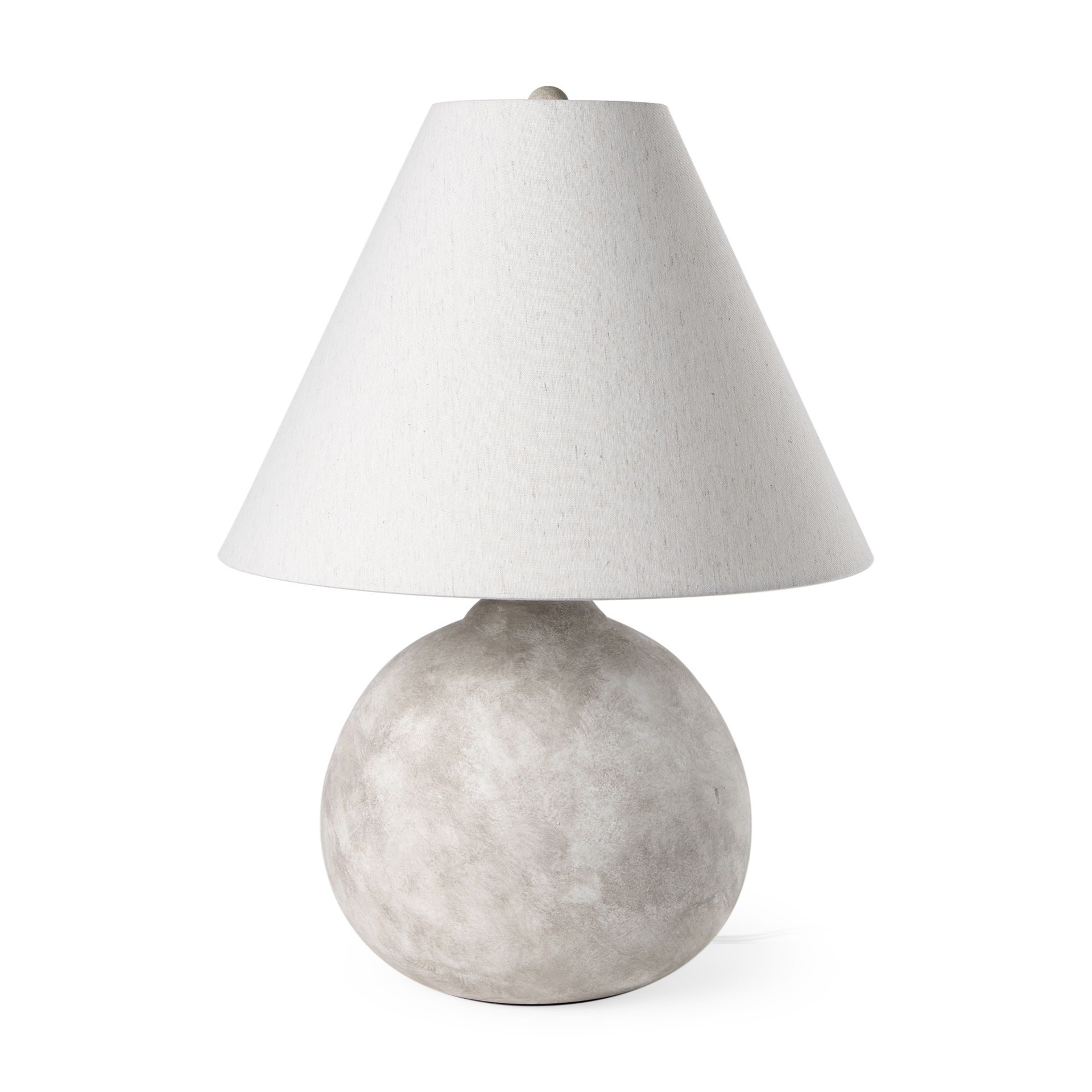 Mehdi Cream Ceramic Table Lamp, by Mercana, 18" length x 18" width x 25.3" height View 1