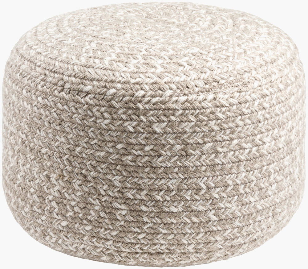Entwined Pouf, Ottoman by Surya, 18" width x 12" height