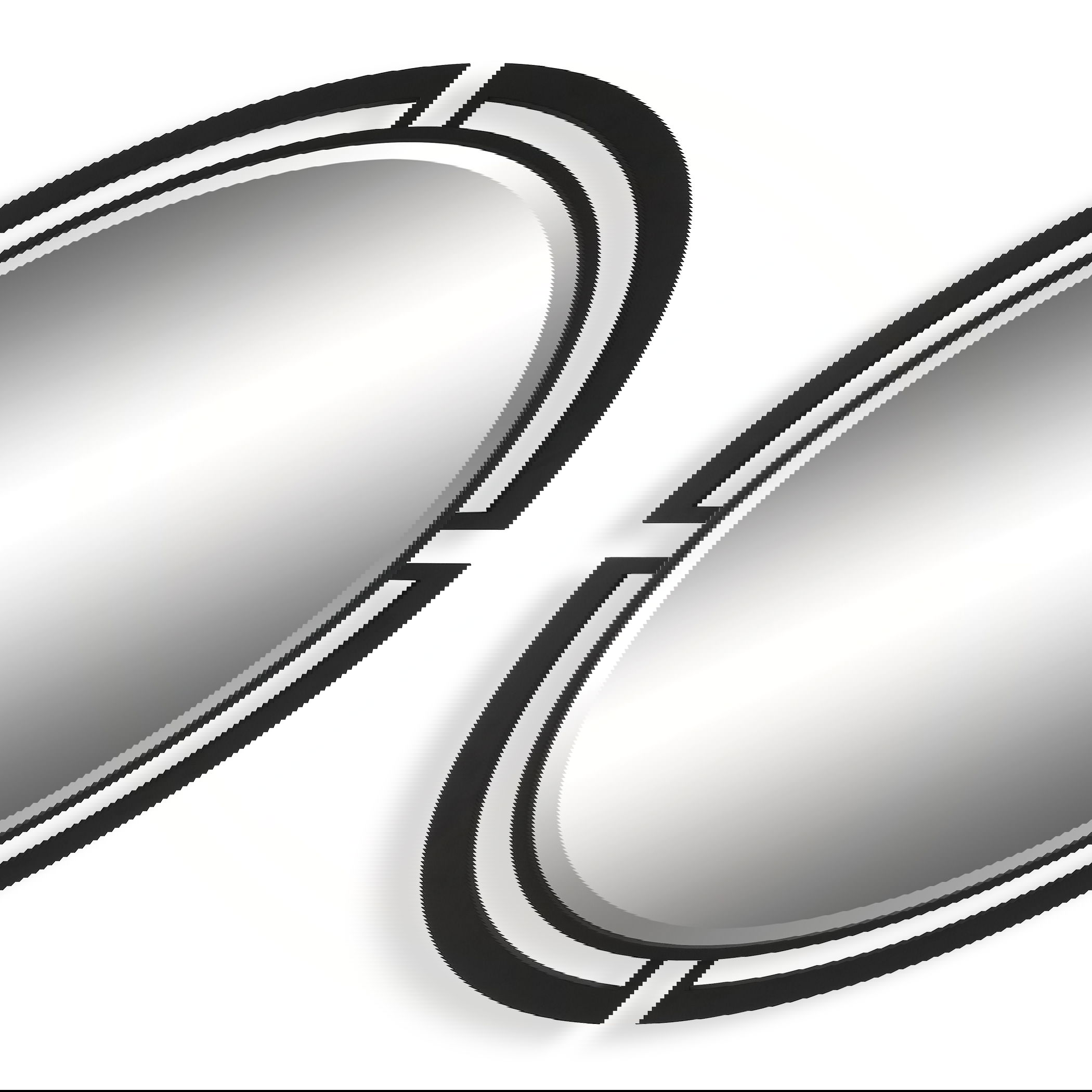 Quadrant Modern Round Mirror large image 