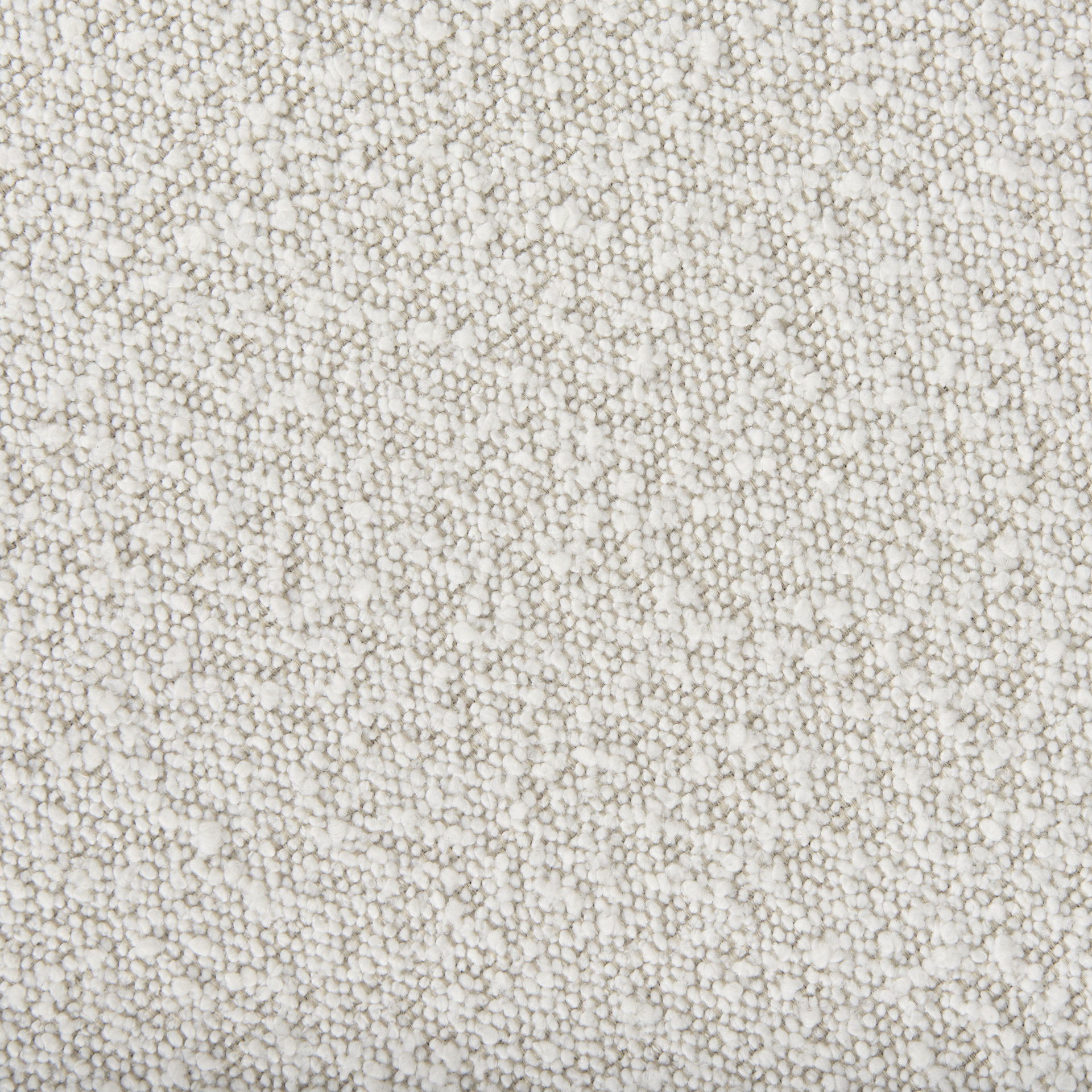 Amelia Cream Boucle with Black Metal Upholstered Pouf large image 