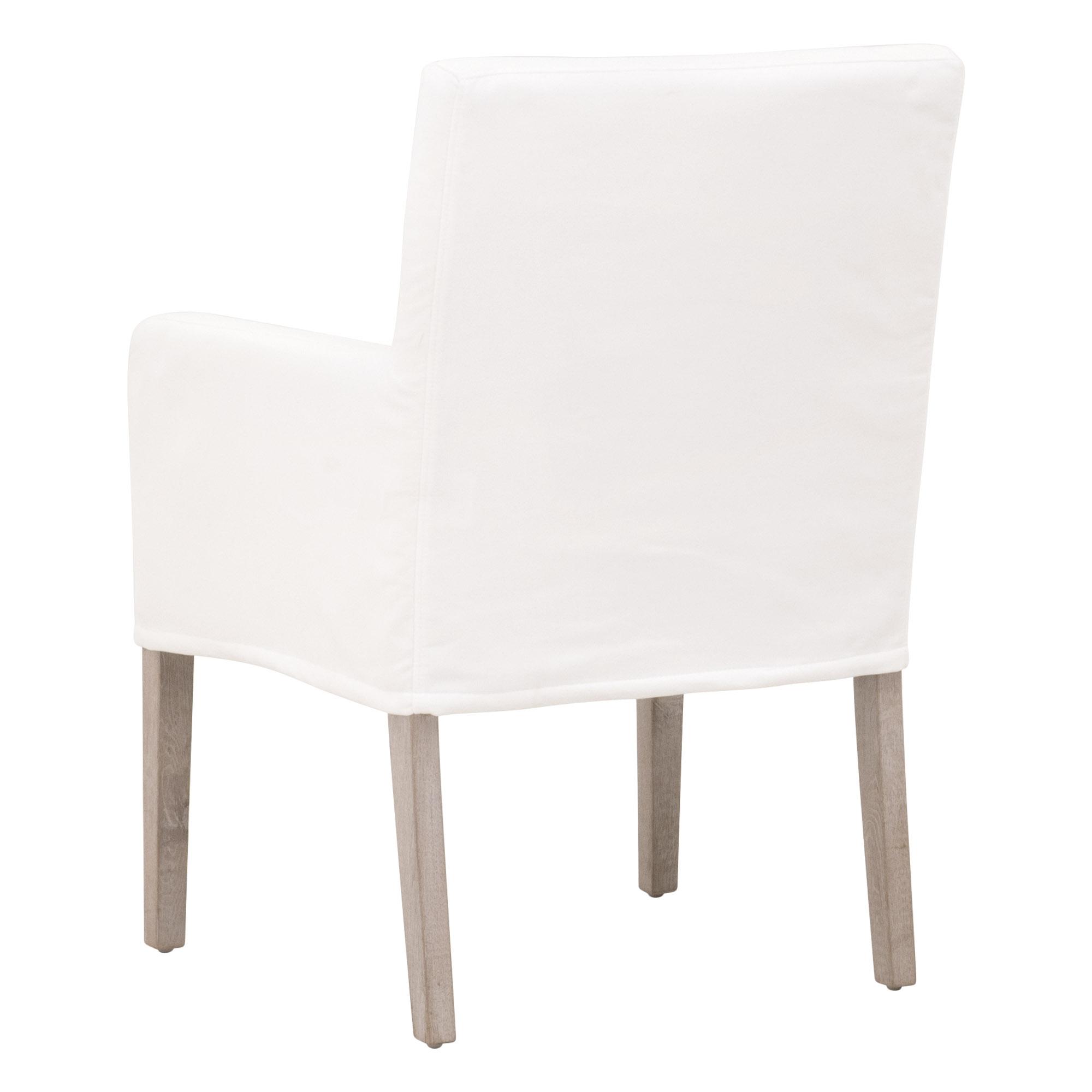 Drake Slipcover Arm Chair, Dining Chair by Essentials for Living, 24" width x 34" height x 24" depth View 4