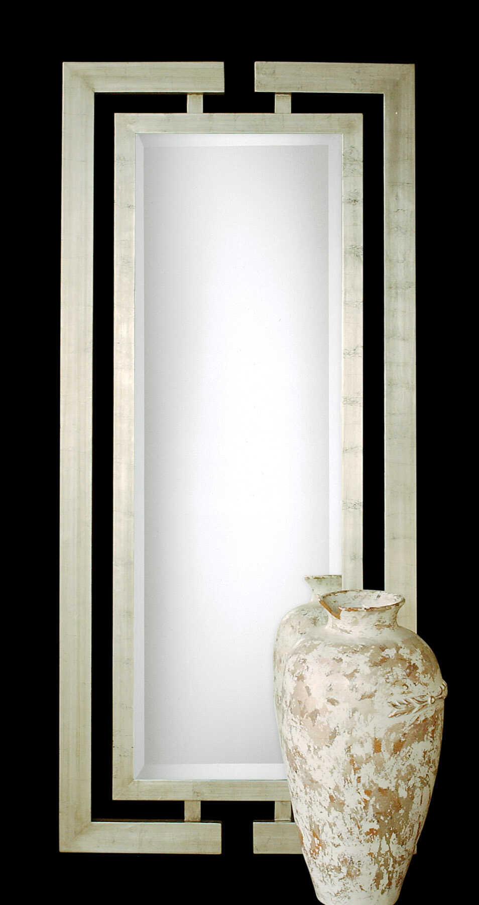 Jamal Silver Mirror, by Uttermost, 2'10" width x 6'4" height x 1.37" depth View 4