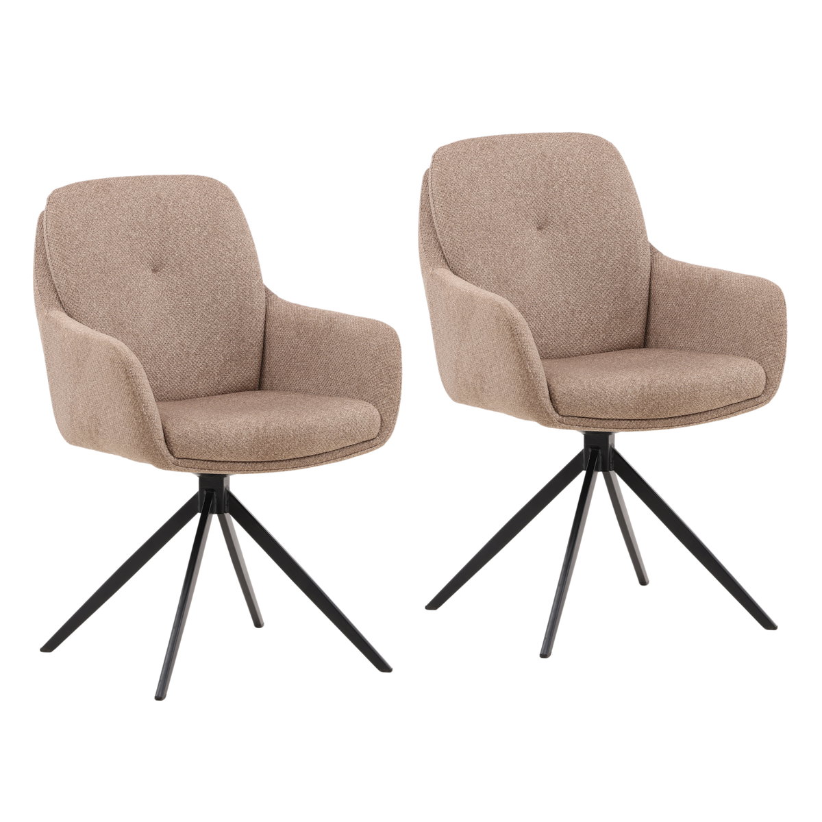 Ravena Dining Chair Set of 2 Sand, by Dovetail, 23.32" width x 34.25" height x 25" depth View 1
