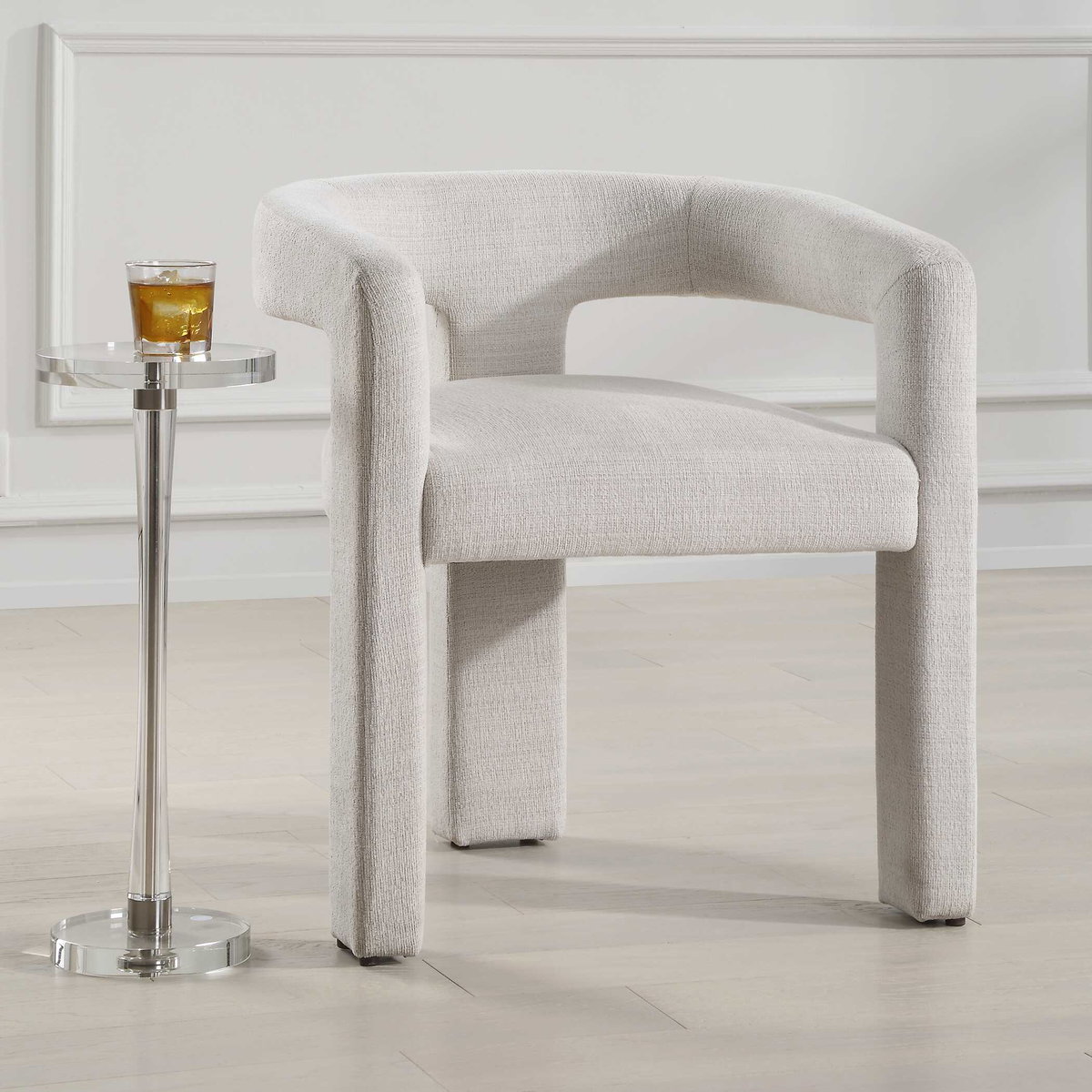 Perspective Fabric Dining Chair, by Uttermost, 24.75" width x 28" height x 20.5" depth View 4
