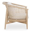 Kuna Outdoor Lounge Chair White, Outdoor Chair by Moe's Home, 2'3.5" width x 2'8" height x 2'6" depth thumbnail 4