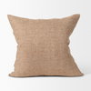 Jacklyn 22x22 Brown Linen Square Decorative Pillow Cover, by Mercana, 22" length x 22" width x 0.2" height thumbnail 8