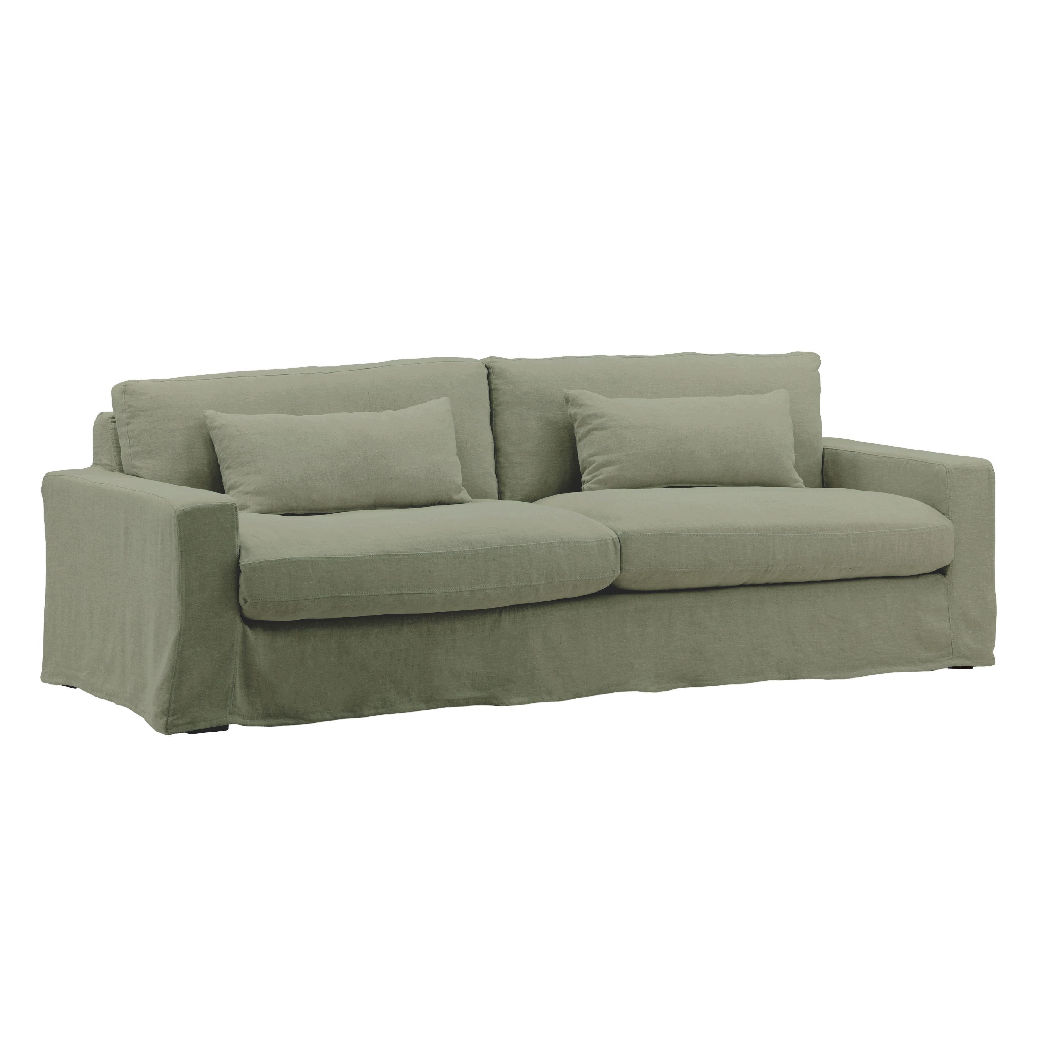 Dixie Sofa Slipcover Forest, Sofas & Sectional by Dovetail, 92.12" width x 33" height x 39.7" depth