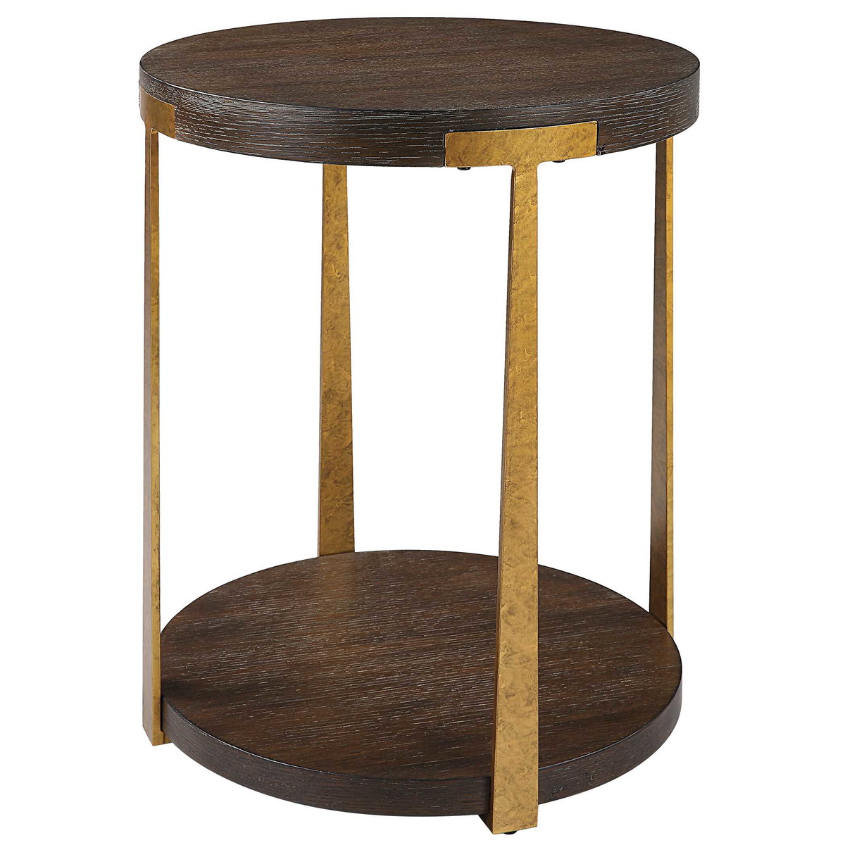 Palisade Round Wood Side Table, Side & End Table by Uttermost, 19" width x 24" height x 19" depth View 5