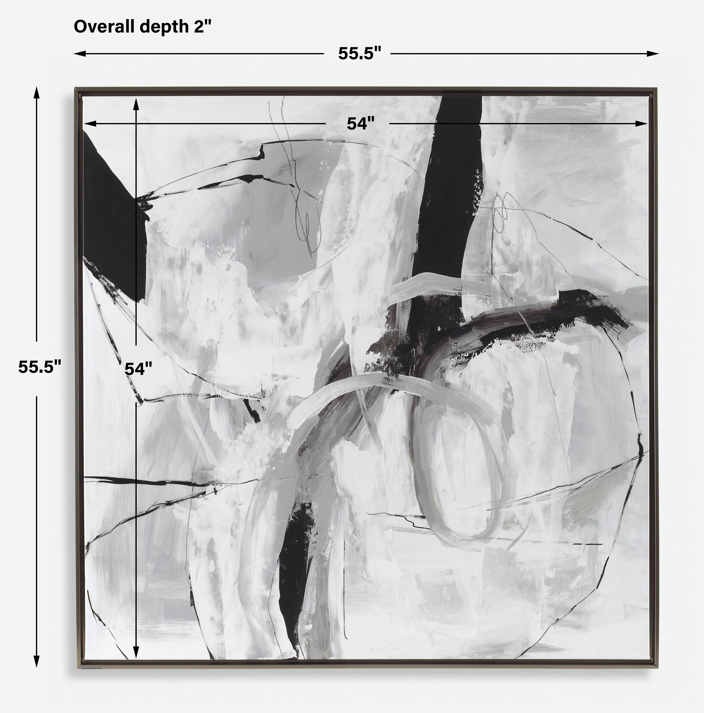 Looping Eternity Framed Abstract Art, Painting by Uttermost, 55.5" width x 55.5" height x 2" depth View 3