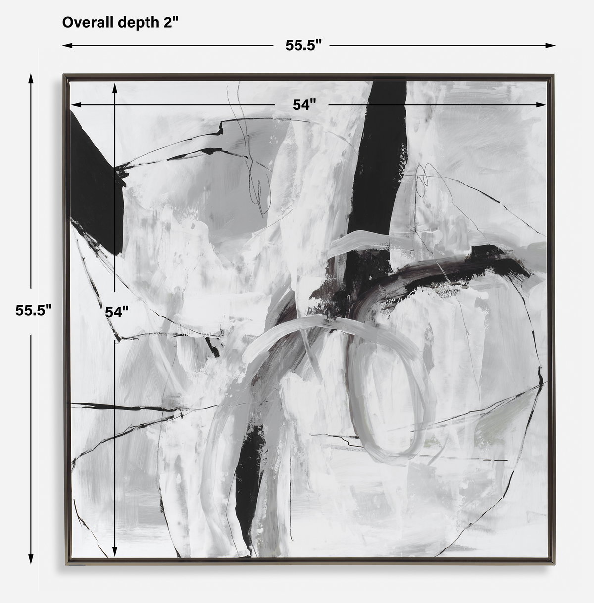 Looping Eternity Framed Abstract Art, by Uttermost, 55.5" width x 55.5" height x 2" depth View 3