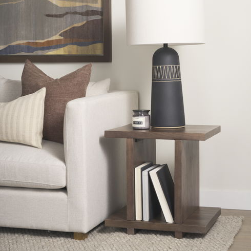 Nohr Medium Brown Wood Accent Table