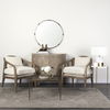 Landon  Light Brown Wood with Cream Fabric Seat and Cane Back Accent Chair thumbnail 1