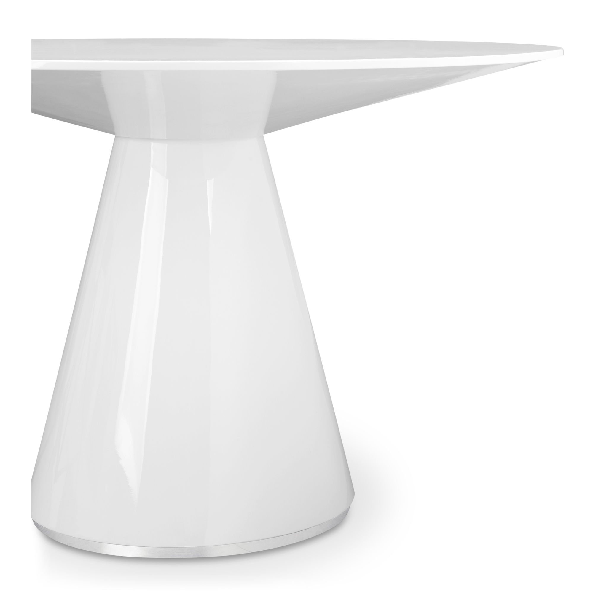 Otago 47in Round  Dining Table White large image 