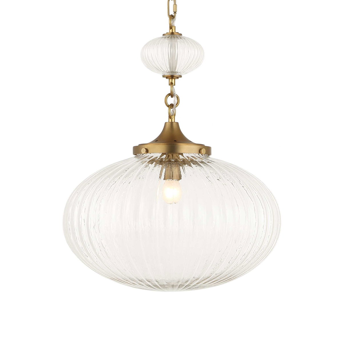 Bellaire 1 Light Glass Shade Pendant, Ceiling Light by Uttermost, 20" height x 16.5" diameter View 4