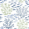Marine Garden Green & Blue Wallpaper, by York Wall, 33' length x 1'8.5" width x 0.02" depth thumbnail 1