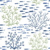 Marine Garden Green & Blue Wallpaper, by York Wall, 33' length x 1'8.5" width x 0.02" depth thumbnail
