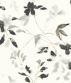 Linden Flower Black Peel & Stick Wallpaper, by York Wall, 20' length x 1'8.5" width x 0.02" depth thumbnail