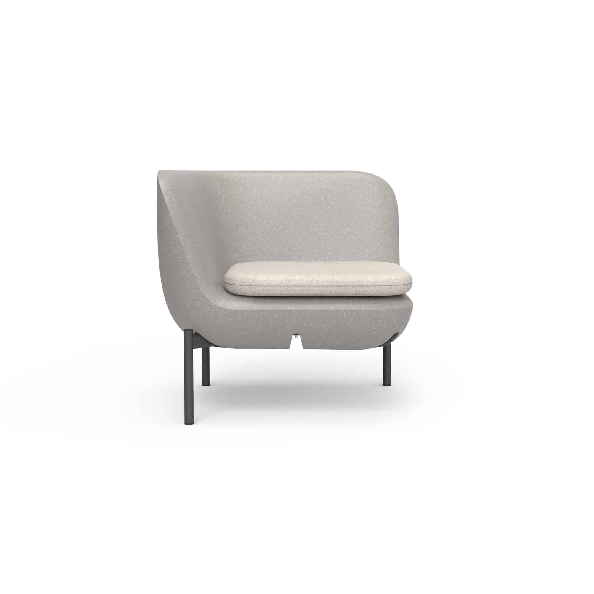 Inou Elements Corner Unit Add-on, Outdoor Furniture by Crescent Garden, 2'3.8" width x 2'2.4" height x 2'3.8" depth View 1