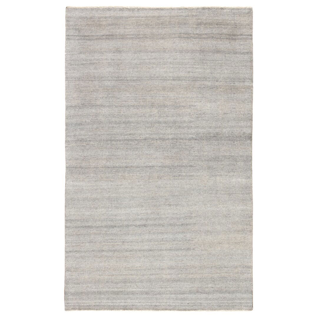 Jaipur Living Origin Hand-Knotted Solid Light Gray Area Rug (10'X14') large image 