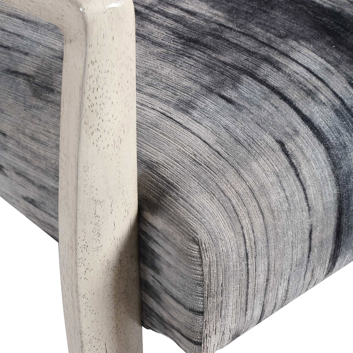Watercolor Gray Chenille Accent Chair, by Uttermost, 30.5" width x 31" height x 32.5" depth View 7