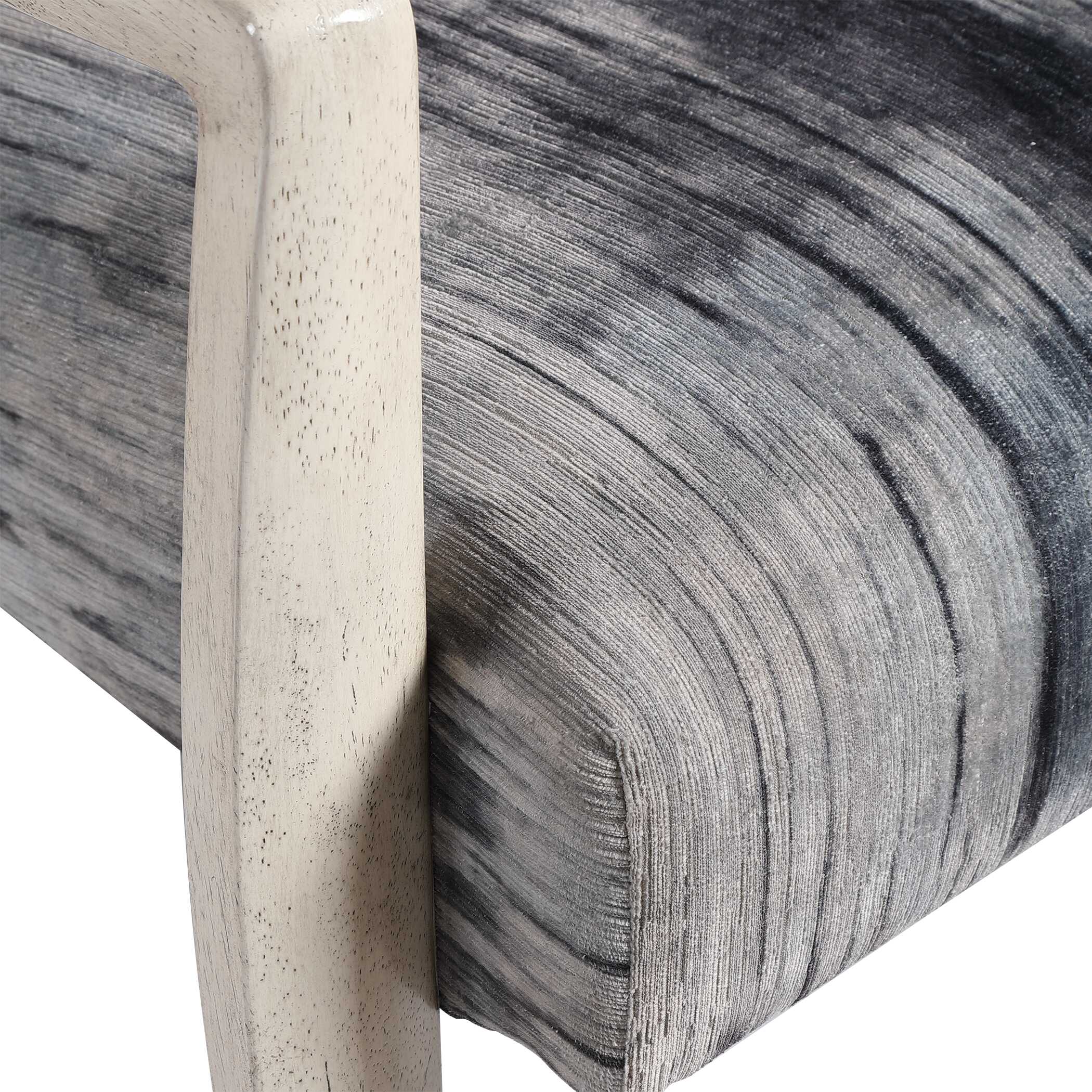 Watercolor Gray Chenille Accent Chair large image 