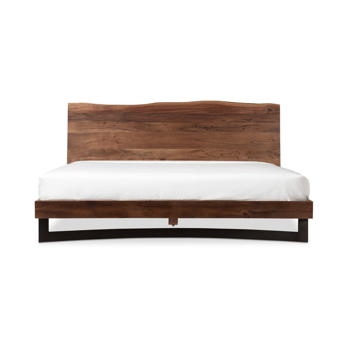 Bent King Size Bed Brown, by Moe's Home, 87" width x 42" height x 89" depth View 1