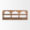 Bela Large Medium Brown Wood Arched Console Table, by Mercana, 80" length x 16" width x 29" height thumbnail 6