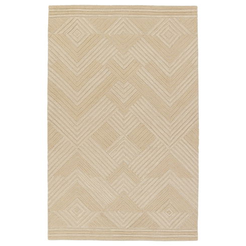 Handmade Tufted Wool Area Rug in Beige