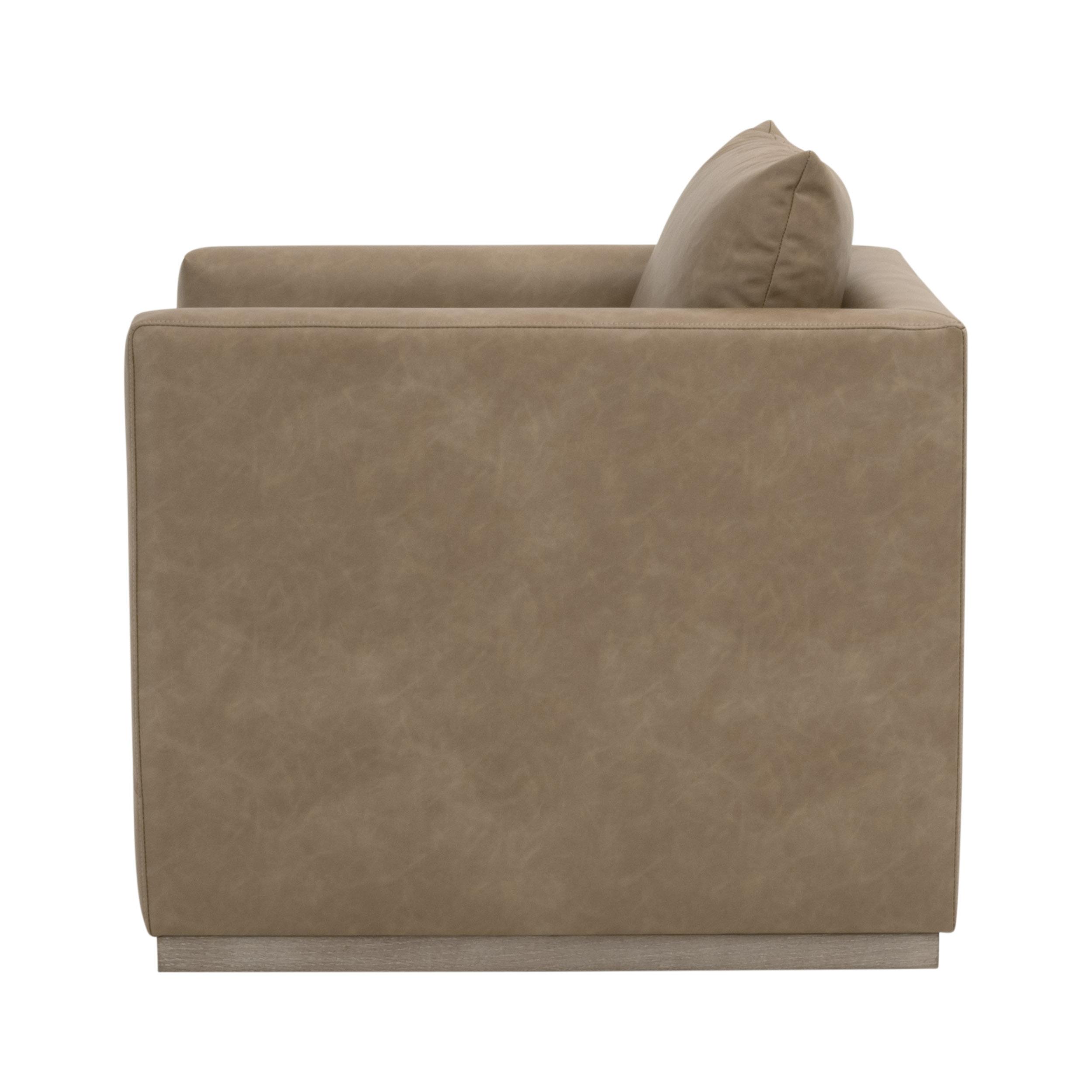 Siena Plinth Base Swivel Club Chair, Accent Chair by Essentials for Living, 33" width x 35" height x 35" depth View 3