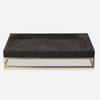 Shadowstone Cast Black Tray, Decorative Tray by Uttermost, 18" width x 3.5" height x 13" depth thumbnail 1
